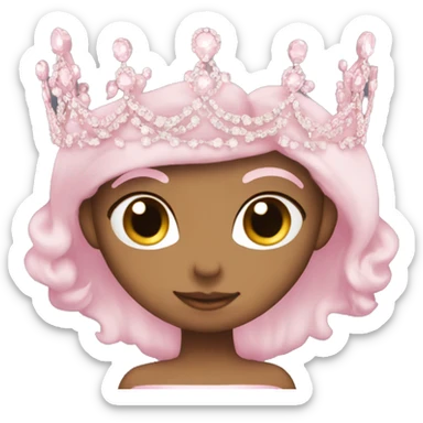 dainty light pink tiara sticker