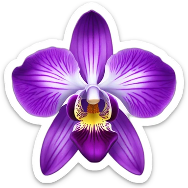 purple orchidea sticker