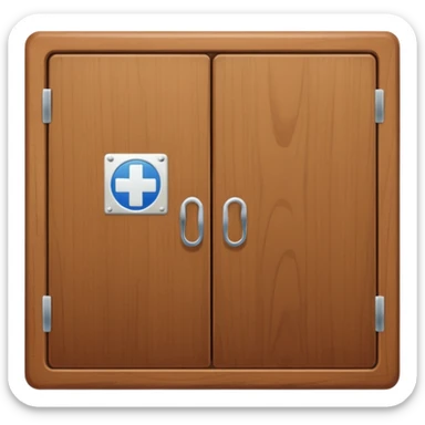 brown medicine cabinet sticker