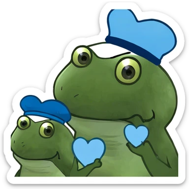 Three Baby blue hearts  sticker
