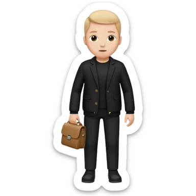 No head Body Wearing Jacket And Black Pants And One Hand In Jacket Pocket  sticker