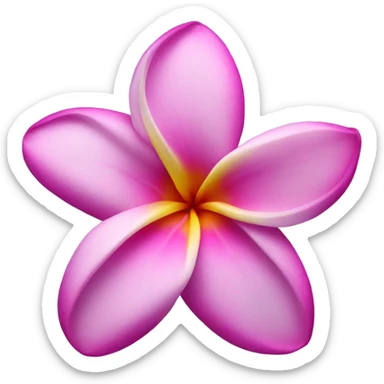 Plumeria pink with purple in the middle sticker