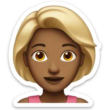 Medium skin tone woman “hello waiting for response” sticker