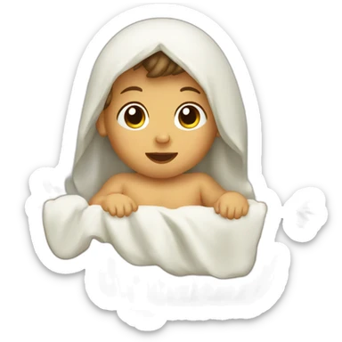 baby jesus in manger sticker