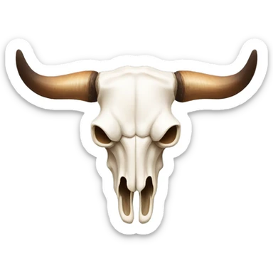 longhorn bull skull (dicord emoji style) sticker