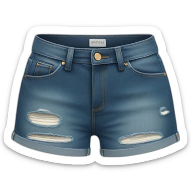 Denim shorts sticker