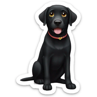 Black Labrador sticker