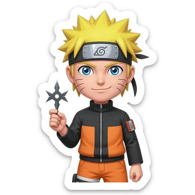 Naruto with sharunkan sticker
