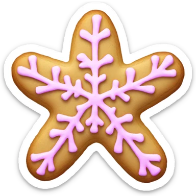 pink snowflake cookie  sticker