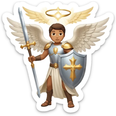 - 🛡️ Shield – symbolizing protection
- ⚔️ Sword – representing spiritual warfare
- 👼 Angel – the heavenly messenger
- ✨ Sparkles – highlighting his glory sticker