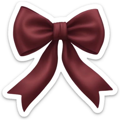 dark red silk bow sticker
