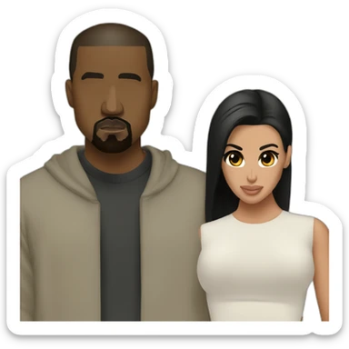 Kanye West Kim kardashian sticker