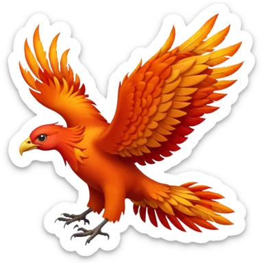 Bored blazing phoenix sticker