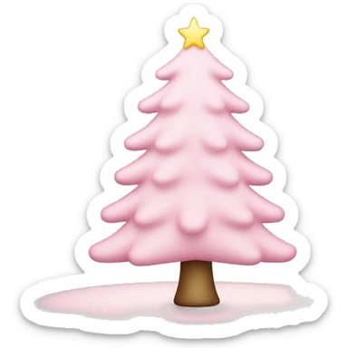 Light pink Christmas tree  sticker