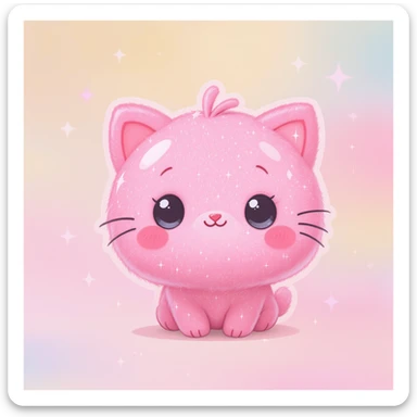 cute and shiny object, no background sticker