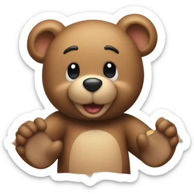 teddy bear with Mickey sticker