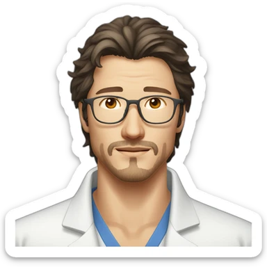 Marat Safin chinese glasses no facial hair engineer sticker