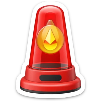 ne maják, ale majáček z auta s blikajícím červeným výstražným světlem sticker