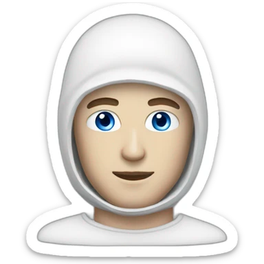 white man blue eyes with balaclava sticker
