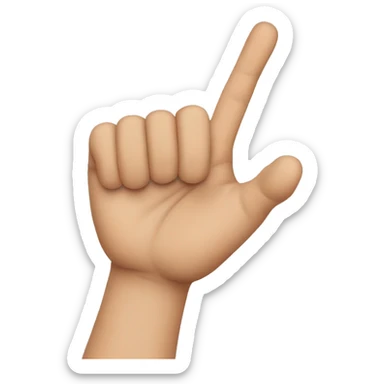 create a handsign that ring finger touch the thumb, and other finger is going up sticker