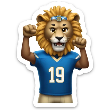 Lions fan crying sticker