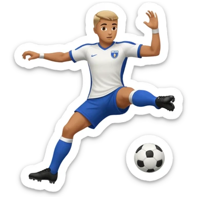 soccer player kicking ball sticker