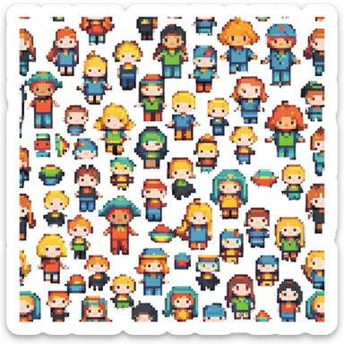 The Goonies group of kids, adventure movie characters sticker