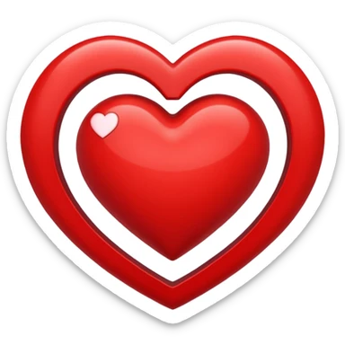 red beating heart symbolizing love sticker