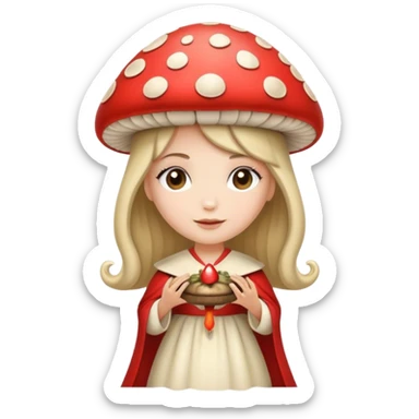 Mushroom princess sticker