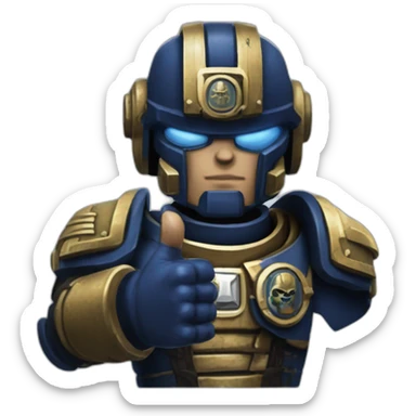 Warhammer 40k space marine Thumbs up sticker