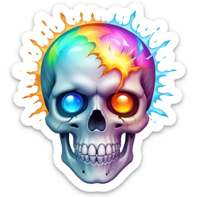 Skull with mind blowing sticker
