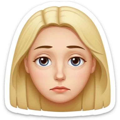 tired and exhausted with undereye bags sticker