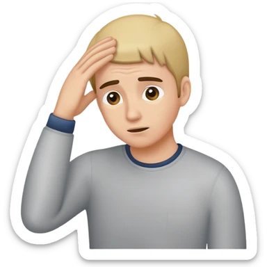 Itching head sticker