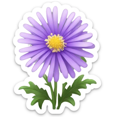 aster flower sticker