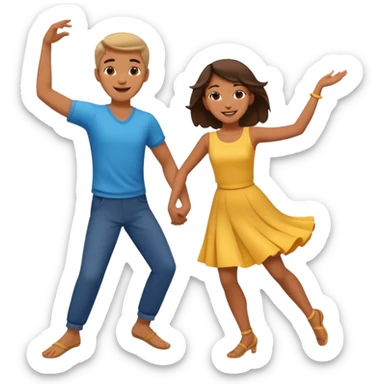 a couple is dancing sticker
