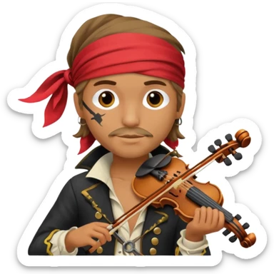 pirate violinist sticker
