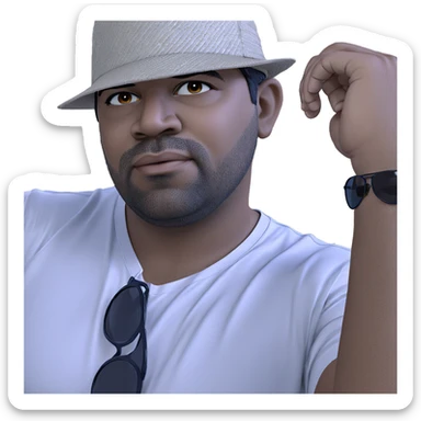 confident man in sunglasses sticker