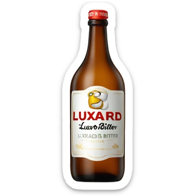 A bottle of luxardo bitter bianco sticker