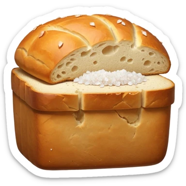 Salt bread 3d aesthetic sticker