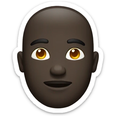 un homme noir avec une tête d’oeuf sticker