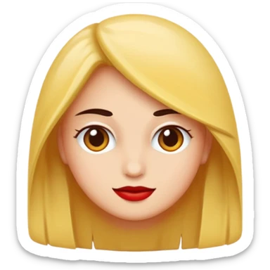 kadın kırmızı küpeli sarışın sticker