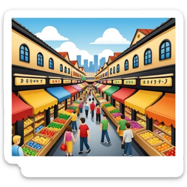 shoping market sticker