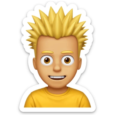 bart Simpson with yello shirt sticker