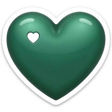 сердечко темно-зеленого цвета sticker