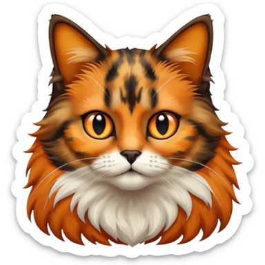 long hair tortoiseshell cat sticker