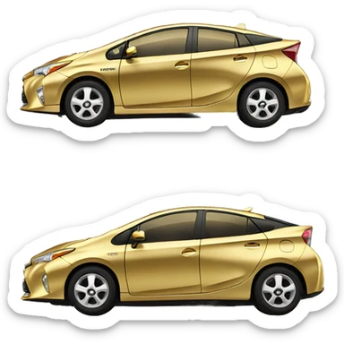 toyota Prius made of gold  sticker