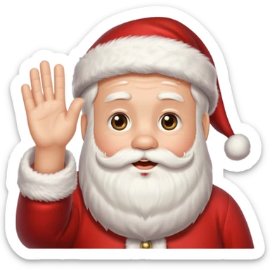 Santa waving  sticker
