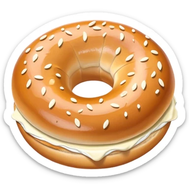 Bagel with cream cheese  sticker