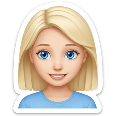 An bloude girl very cure sticker