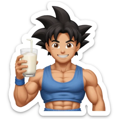 Goku and Milk sticker